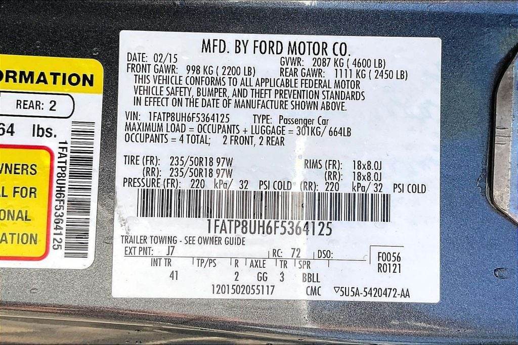 2015 Ford Mustang EcoBoost Premium