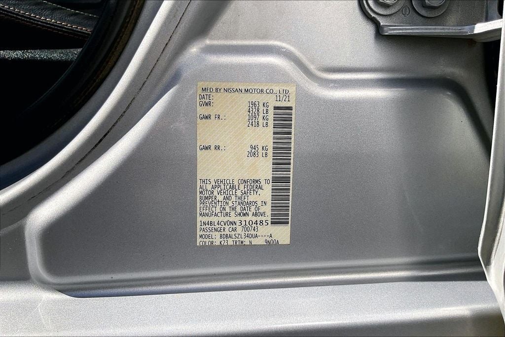 2022 Nissan Altima 2.5 SR