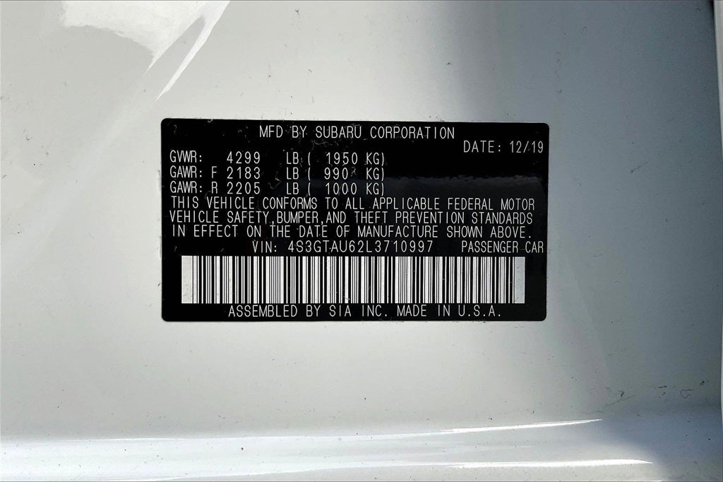 2020 Subaru Impreza Limited