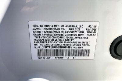 2016 Honda Pilot Elite