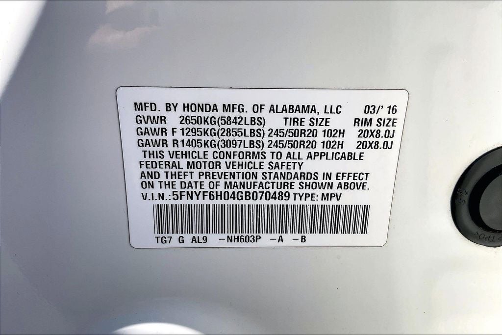 2016 Honda Pilot Elite