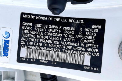 2018 Honda Civic Sport